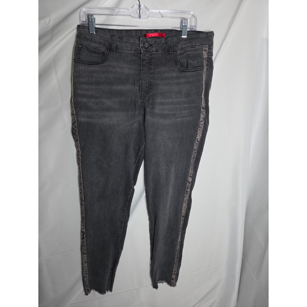 Jennifer Lopez Skinny Ankle Jeans Womens  Gray Dark Wash Skinny Mid Skinny